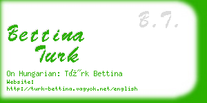 bettina turk business card